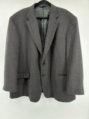 Vintage Stafford 100% Camelhair Classic Men's Gray Two-Button Blazer